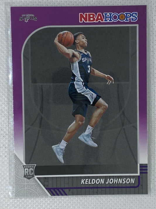 2019-20 Panini NBA Hoops PURPLE #224 Keldon Johnson RC Spurs Rookie