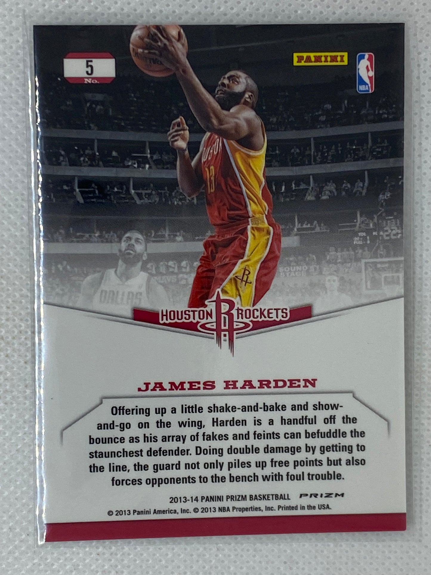 2013-14 Panini Prizm Dominance Silver Prizm James Harden #5