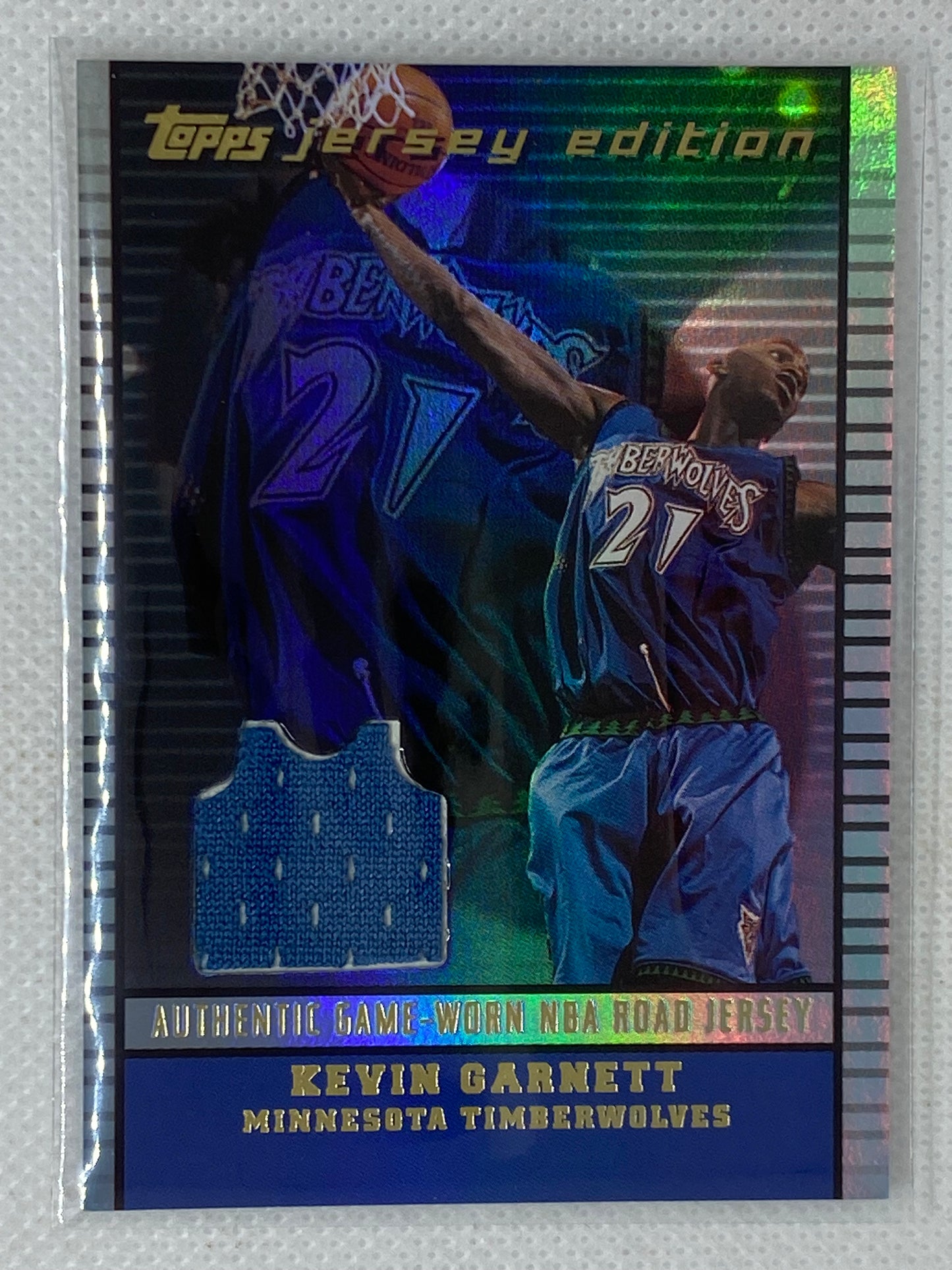 2002-03 Topps Jersey Edition Kevin Garnett #jeKG HOF Minnesota Timberwolves