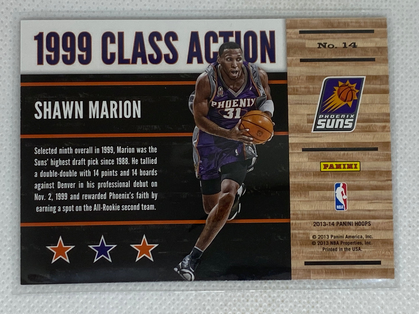 2013-14 Shawn Marion Panini Hoops #14 Class Action Insert