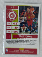 2019-20 Panini Contenders Season Ticket #1 Trae Young Atlanta Hawks 2nd Year