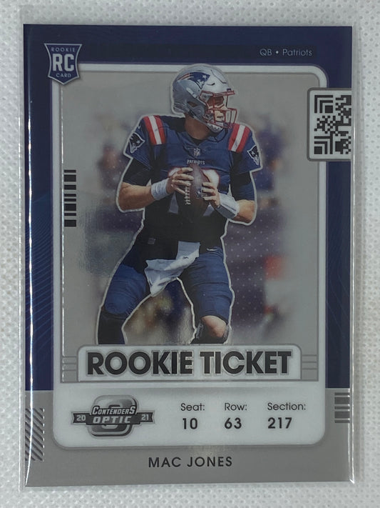 2021 Panini Contenders Optic Rookie Ticket RC #82 Mac Jones New England Patriots