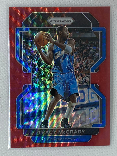 2021-22 Panini Prizm Tracy McGrady Red Wave Prizm #253 Orlando Magic