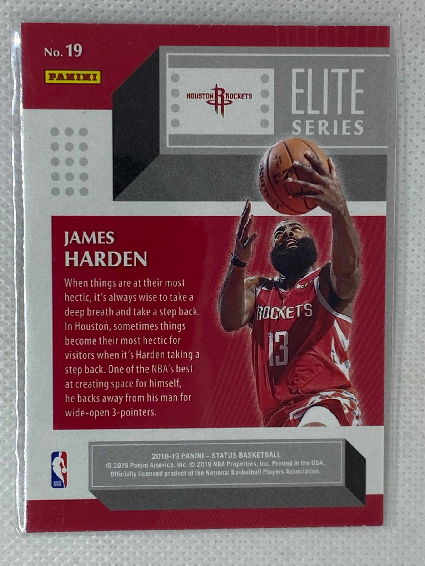 2018-19 Panini Status Elite Series #19 James Harden