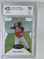 2003 Just Minors Just Stars #7 Miguel Cabrera Beckett Graded 10 Mint or Better