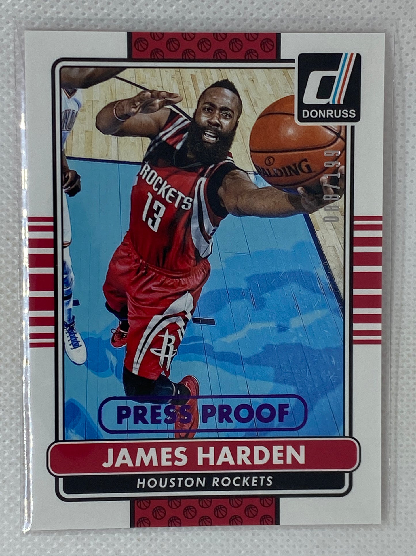 2014-15 Panini Donruss Press Proof Purple /199 James Harden #71