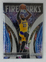 2021-22 Panini Prizm Basketball NBA #1 LeBron James Fireworks Los Angeles Lakers