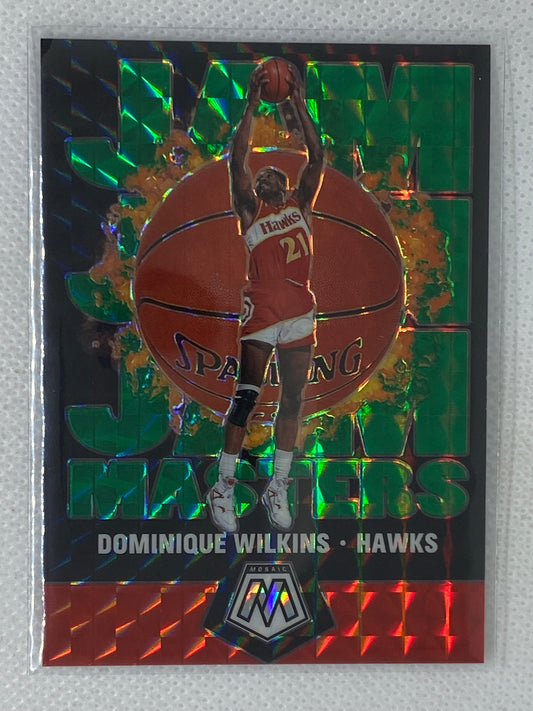 2019-20 Panini Mosaic Green Mosaic Jam Masters - Dominique Wilkins #12 Atlanta Hawks