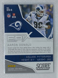 2019 Panini Score Football Epix Season #ES-6 Aaron Donald Los Angeles Rams