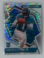 2021 Rookies & Stars Travis Etienne Jr. Pulsar Prizm Holo Rookie RC #114 Jacksonville Jaguars