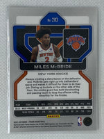 2021-22 Panini Prizm Base Rookie Miles McBride #283 New York Knicks