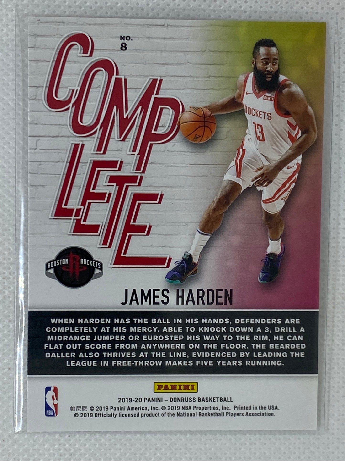 2019-20 Donruss Complete Players #8 James Harden Houston Rockets