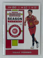 2019-20 Panini Contenders Season Ticket #1 Trae Young Atlanta Hawks 2nd Year