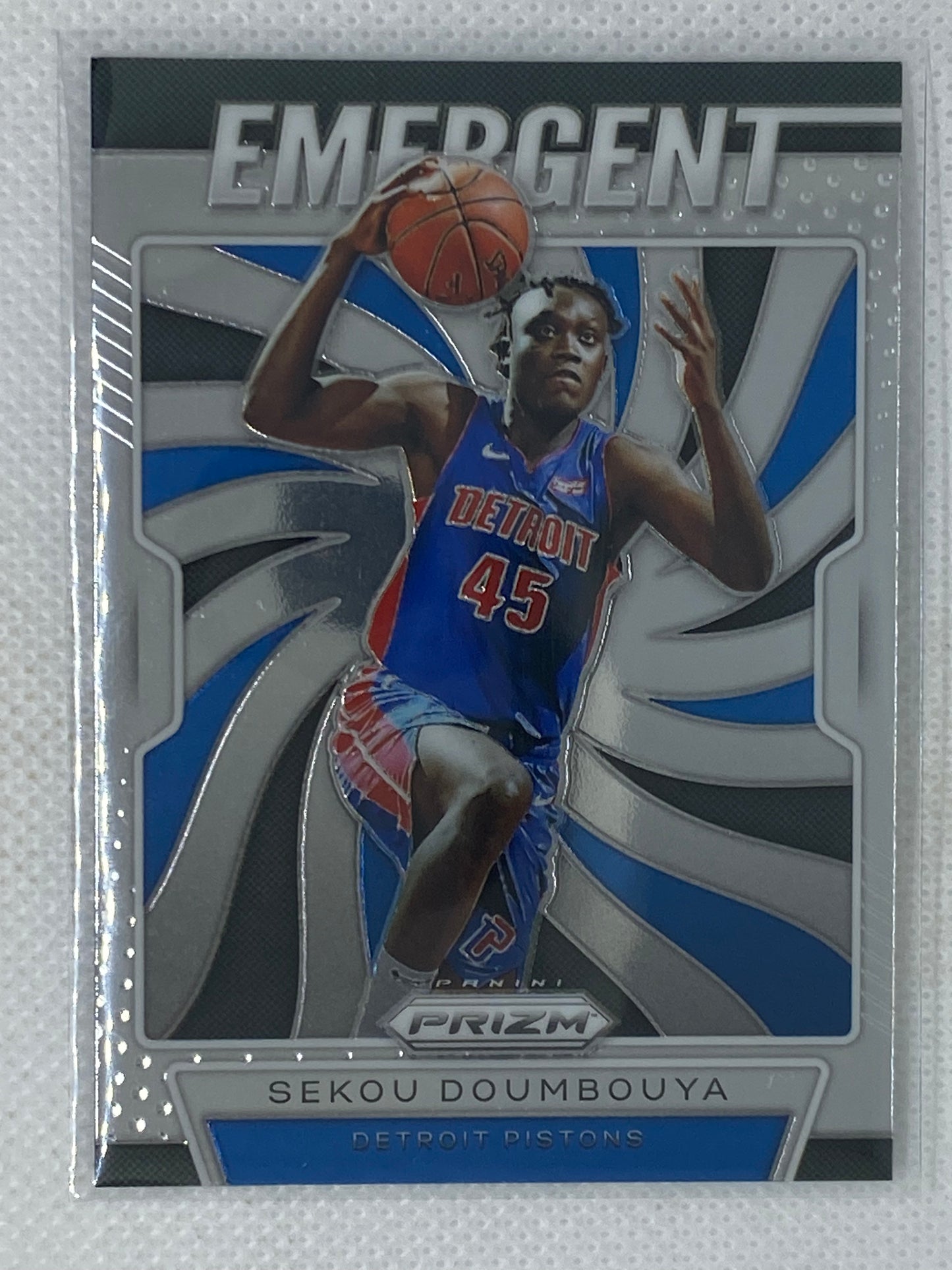 Sekou Doumbouya RC 2019-20 Panini Prizm Emergent Insert Rookie Card #25 Pistons