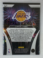 2021-22 Panini Prizm Basketball NBA #1 LeBron James Fireworks Los Angeles Lakers