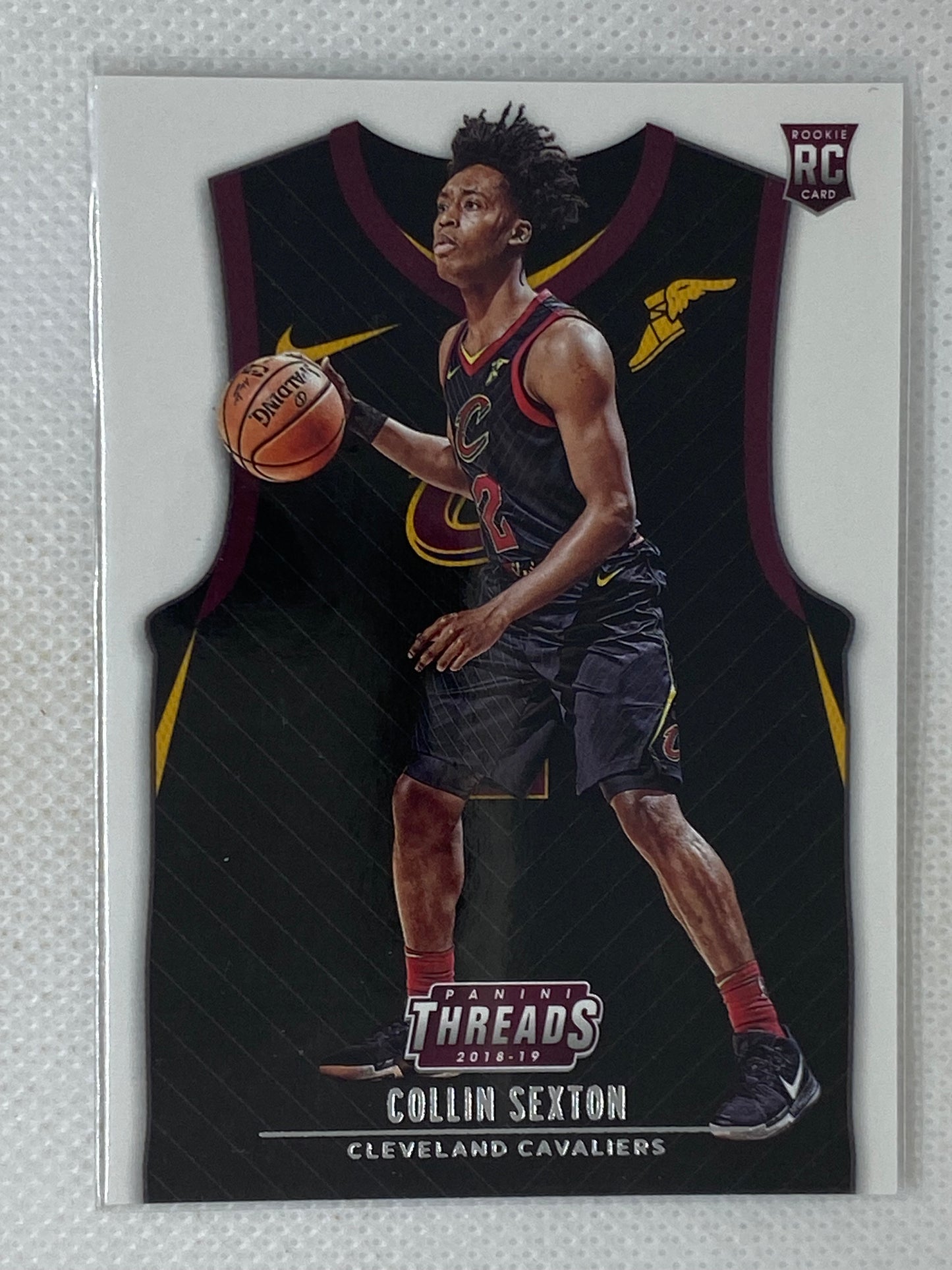 2018-19 Panini Threads Rookies Statement Jersey Black SSP #190 Collin Sexton