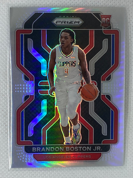 2021-22 Panini Prizm Basketball #330 Brandon Boston Jr. Silver Prizm Los Angeles Clippers