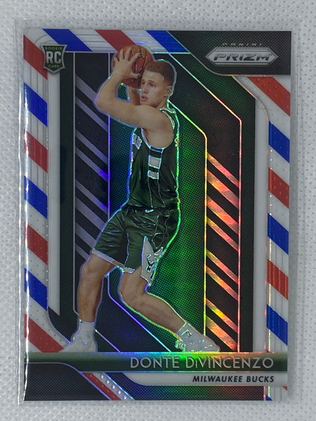 2018-19 Panini Prizm Red White & Blue Prizm Donte DiVincenzo #246 Rookie RC