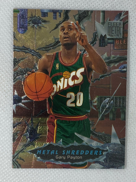 1996-97 Fleer Metal Gary Payton #243 Shredders Basketball Card Supersonics HOF