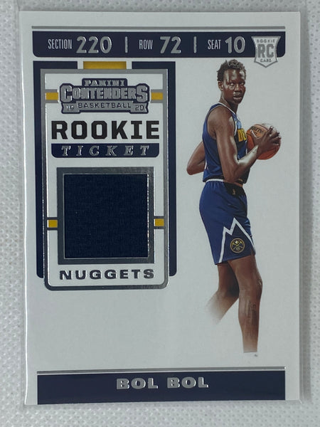 2019-20 Panini Contenders Bol Bol Rookie Ticket Jersey Relic Card #RTS-BOL