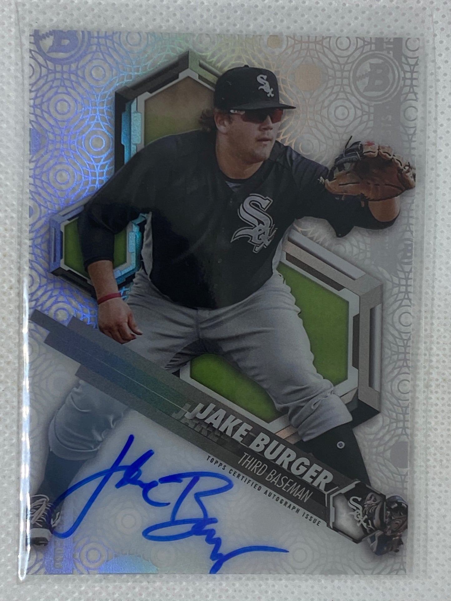 2018 Bowman High Tek Jake Burger Prospect Auto Autograph #PHT-JB White Sox