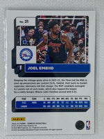 2022-23 Donruss Basketball Base #21 Joel Embiid Philadelphia 76ers