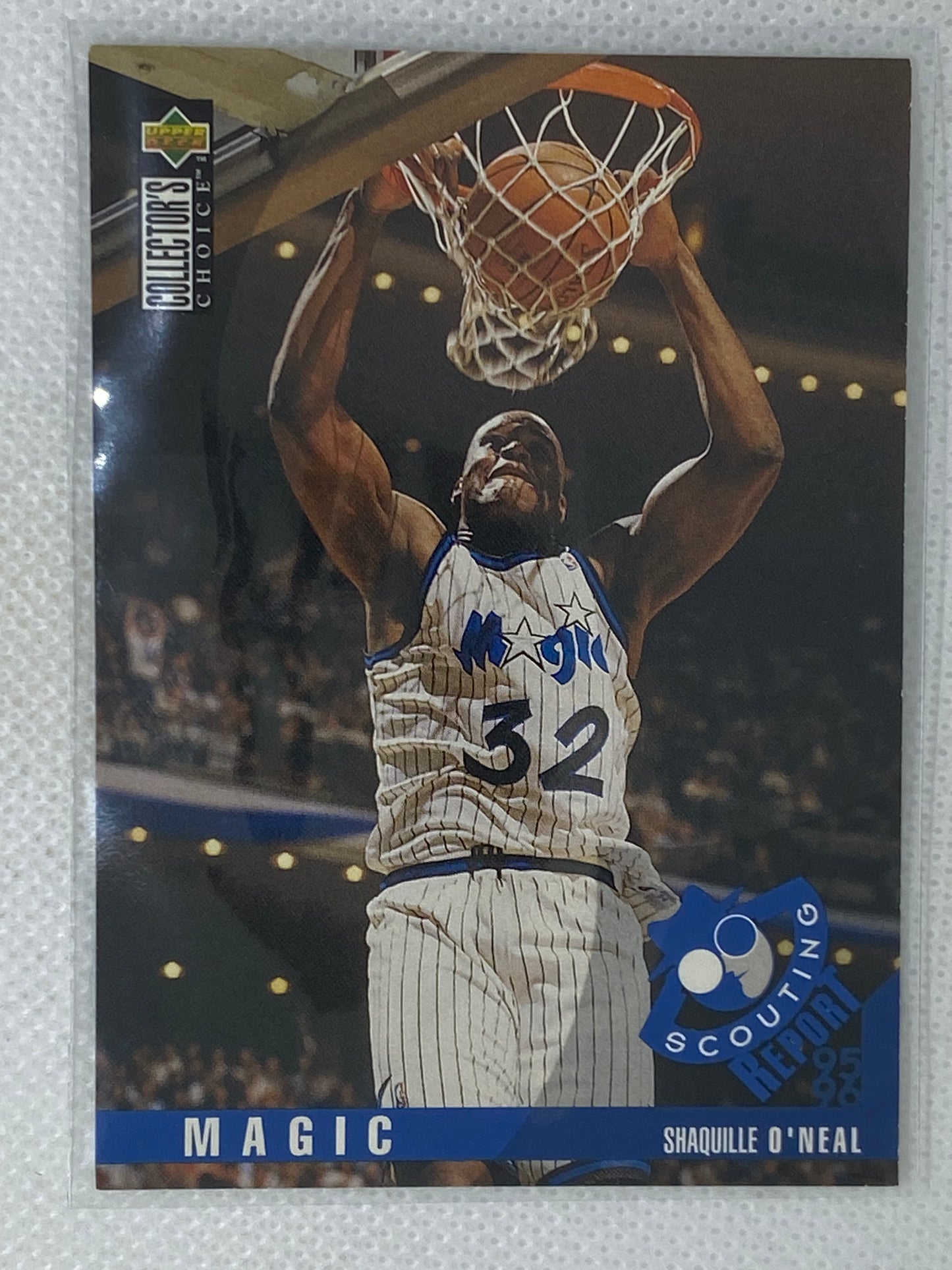 1995-96 Collectors Choice Scouting Report Shaquille O'Neal #129 Orlando Magic HOF