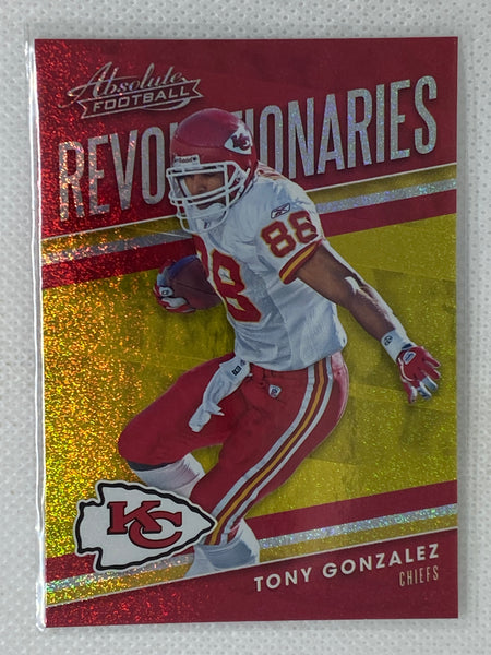 2018 Panini Absolute Revolutionaries Gold Sparkle Tony Gonzalez Kansas City Chiefs #RE-TG