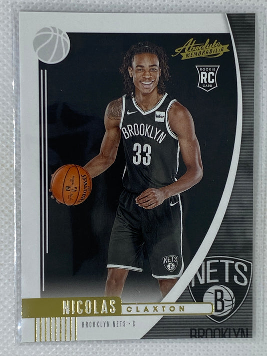 2019-20 Absolute Memorabilia Retail #98 Nicolas Claxton RC Rookie Nets