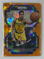 2021-22 Panini Prizm Malcolm Brogdon Orange Cracked Ice Prizm #135