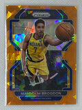 2021-22 Panini Prizm Malcolm Brogdon Orange Cracked Ice Prizm #135