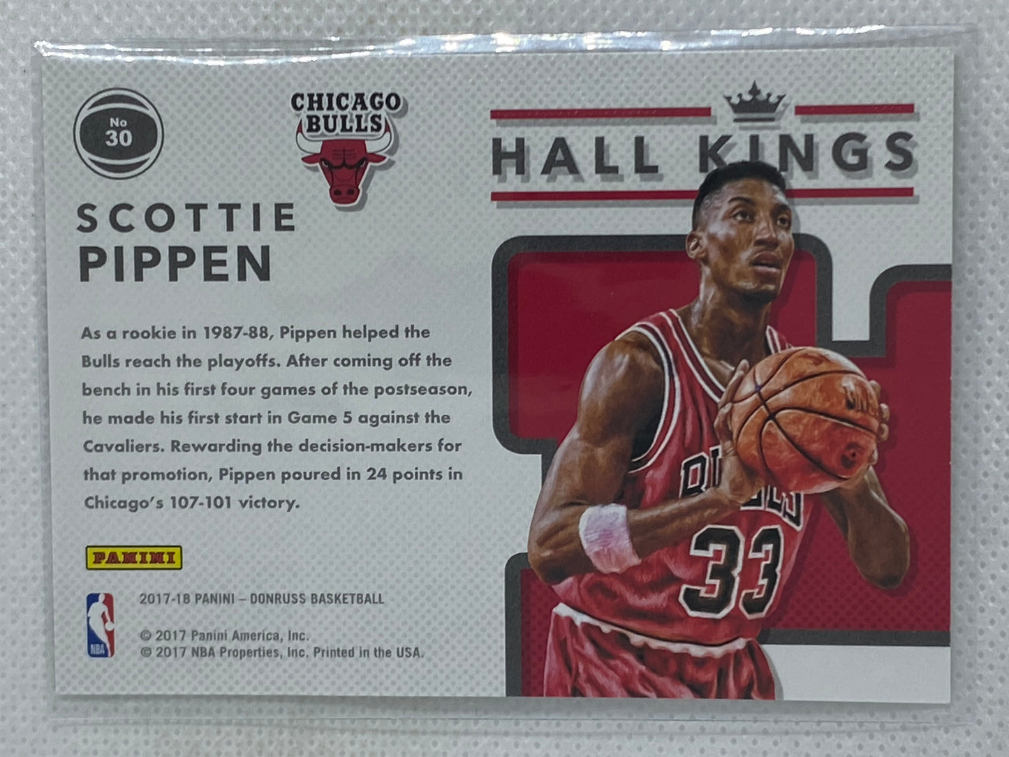 2017-18 Donruss Hall Kings #30 Scottie Pippen Bulls