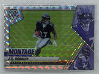 2021 Panini Mosaic Montage Silver Prizm JK Dobbins #MON-19