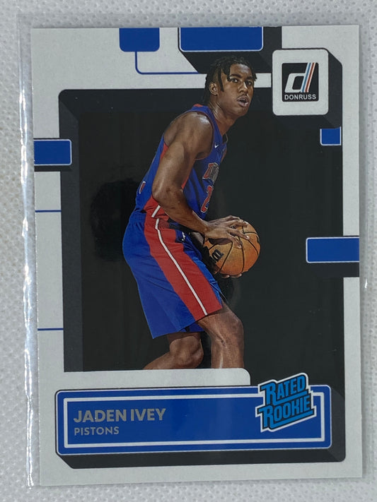 2022-23 Panini Donruss Jaden Ivey Rated Rookie Base Card RC Detroit Pistons #205