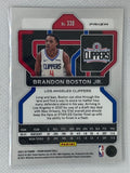 2021-22 Panini Prizm Basketball #330 Brandon Boston Jr. Silver Prizm Los Angeles Clippers