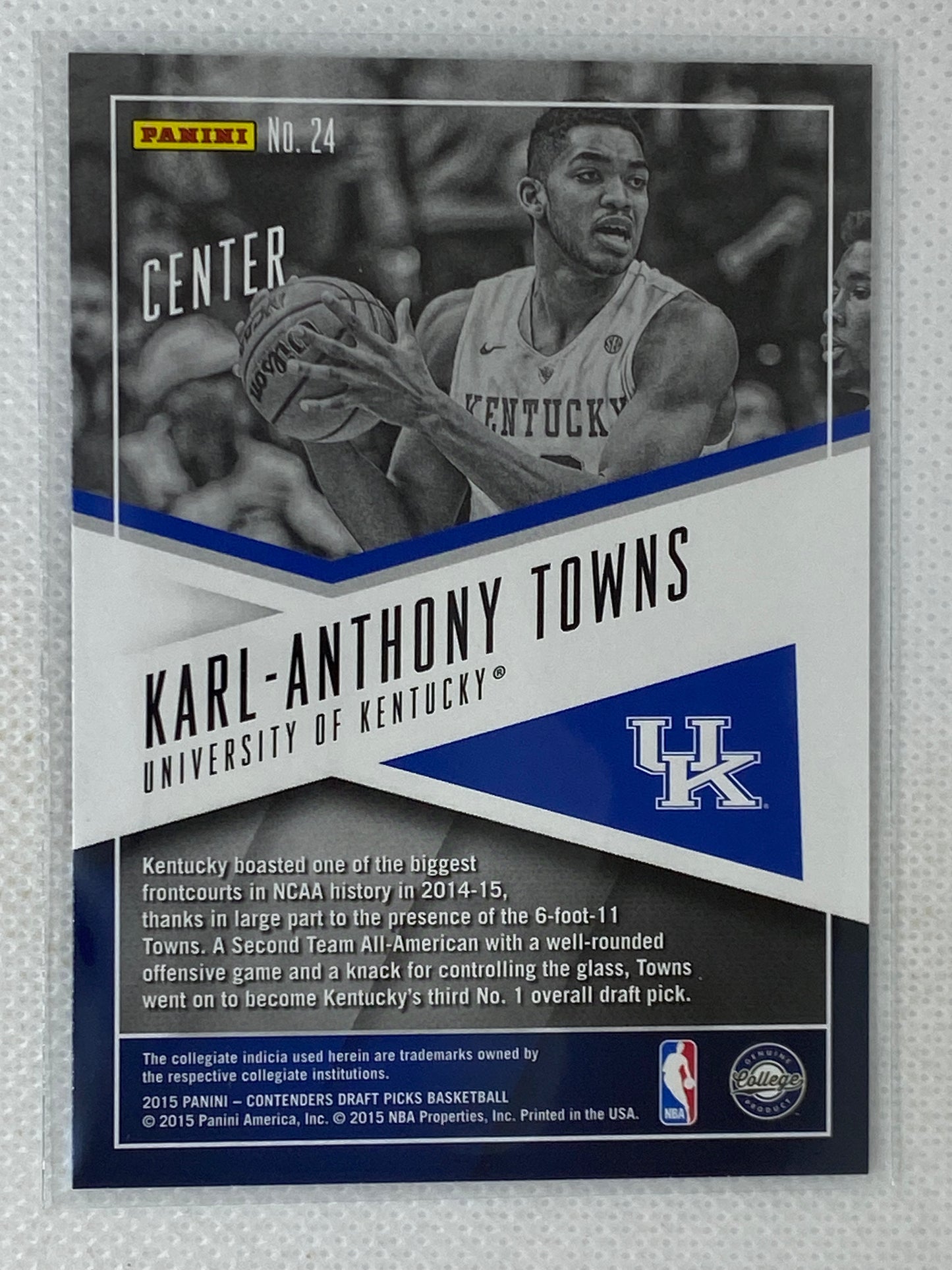 2015 Panini Contenders #24 Karl Anthony Towns RC