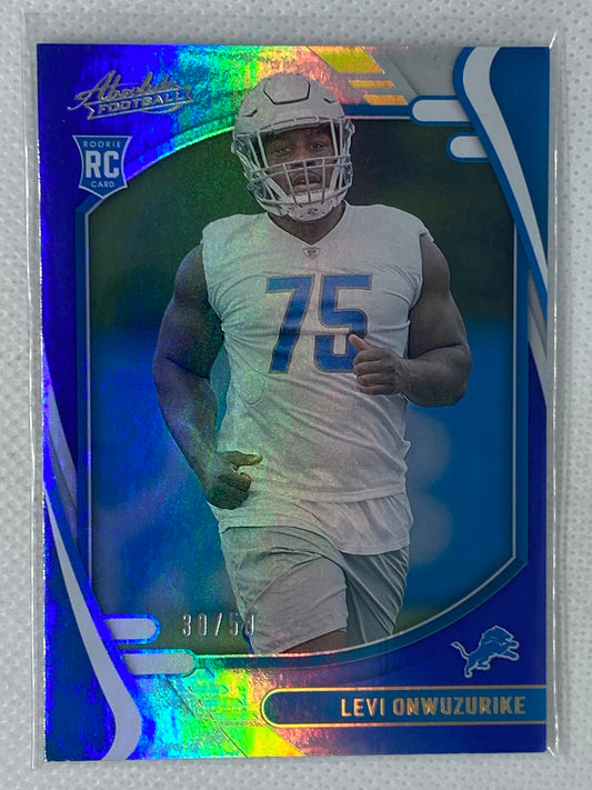 2021 Panini Absolute Rookies Spectrum Green /50 Levi Onwuzurike #157 Rookie Detroit Lions