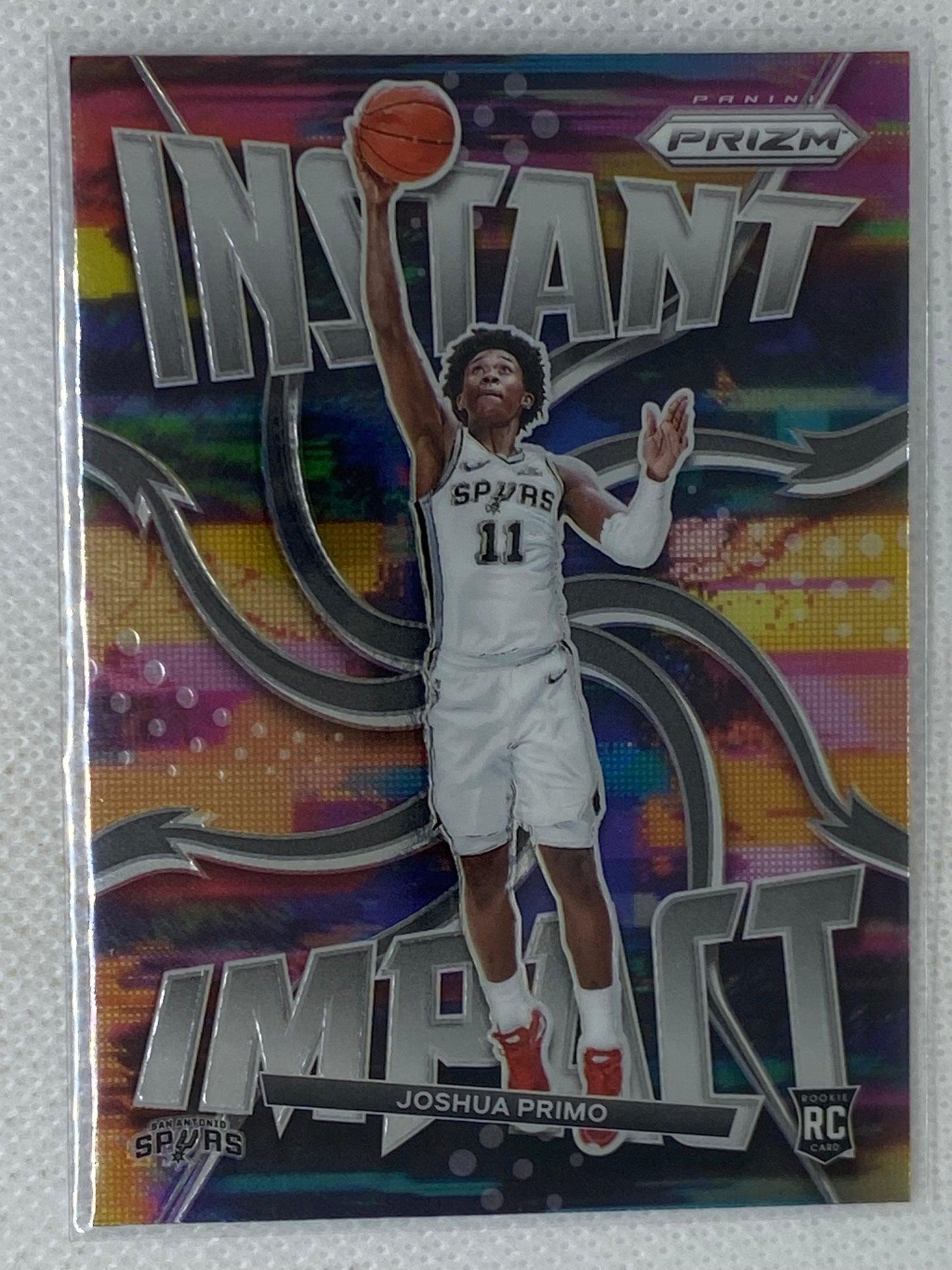 2021-22 Panini Prizm Joshua Primo Instant Impact Rookie Card #12 SPURS