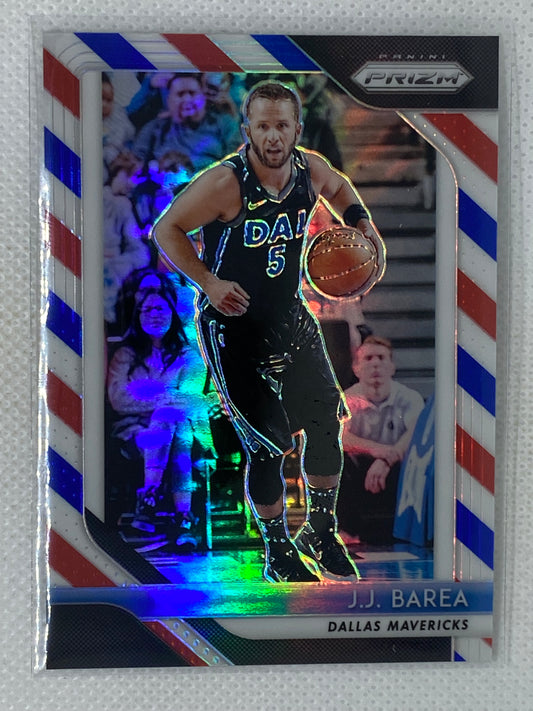 2018-19 Panini Prizm Red White & Blue Prizm J.J. Barea #270 Dallas Mavericks