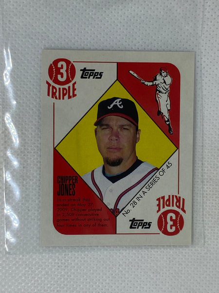 2010 Topps Wal-Mart Blue Backs Chipper Jones #28 HOF