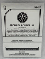 2019/20 Panini NBA Hoops Michael Porter Jr. Base 2nd Year Denver Nuggets #51