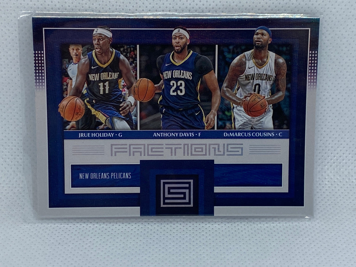 2017-18 Status Factions #15 Anthony Davis/DeMarcus Cousins/Jrue Holiday Pelicans