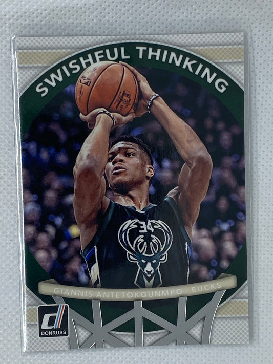 2017-18 Donruss Swishful Thinking #6 Giannis Antetokounmpo Milwaukee Bucks