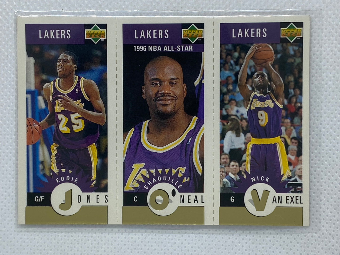 1997 Upper Deck Eddie Jones/ Shaquille O'Neal/ Nick Van Excel 96 ALL-STAR L2