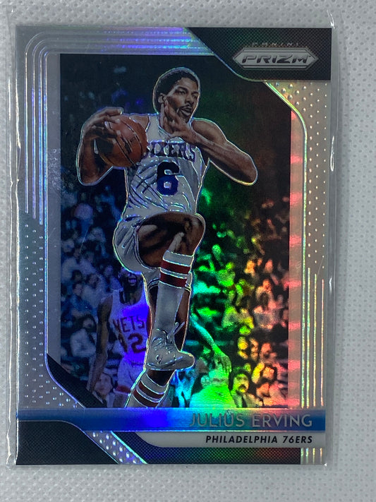 2018-19 Panini Prizm Silver Julius Erving #95 HOF