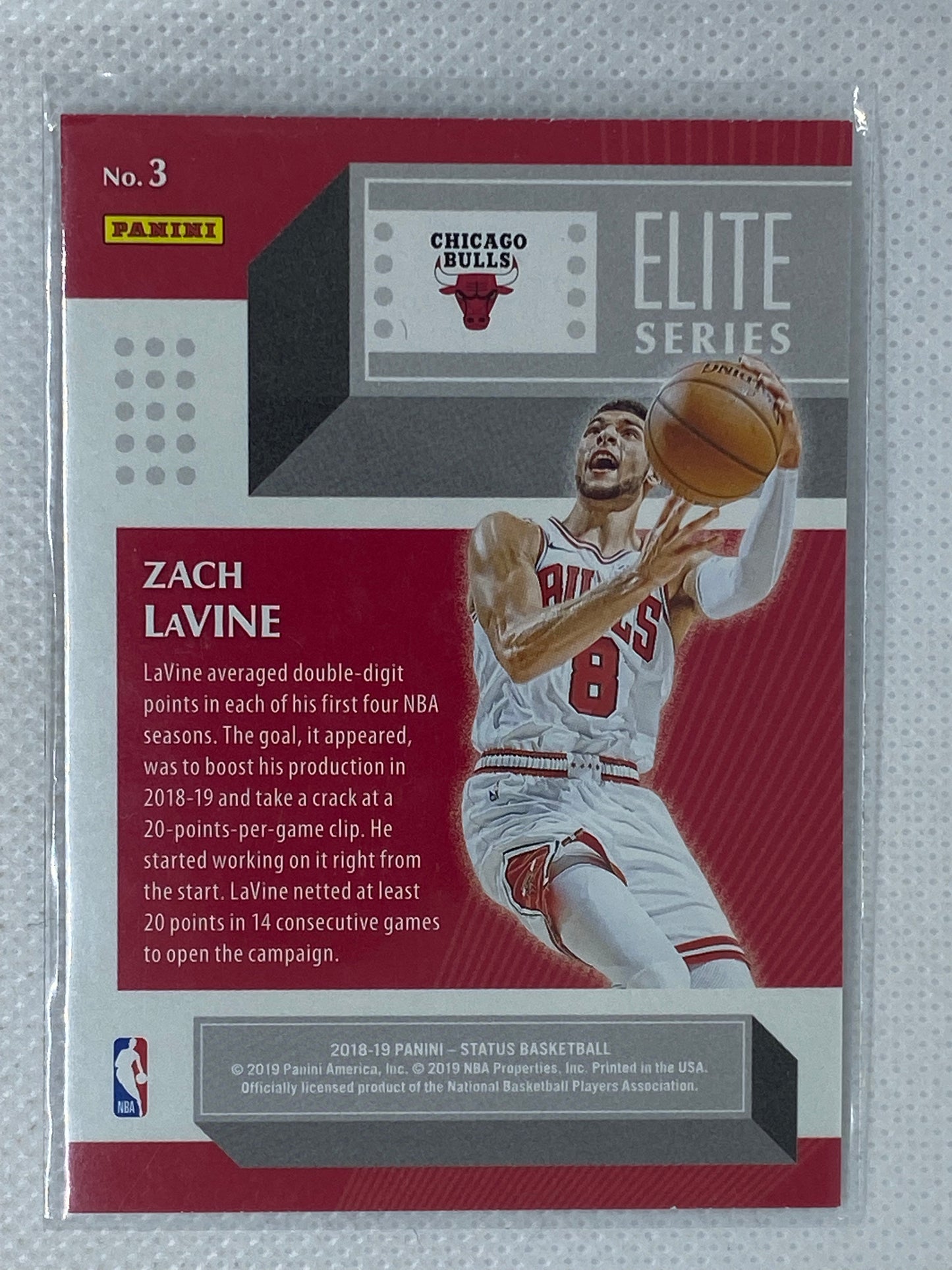 2018-19 Panini Status Elite Series Zach LaVine #3