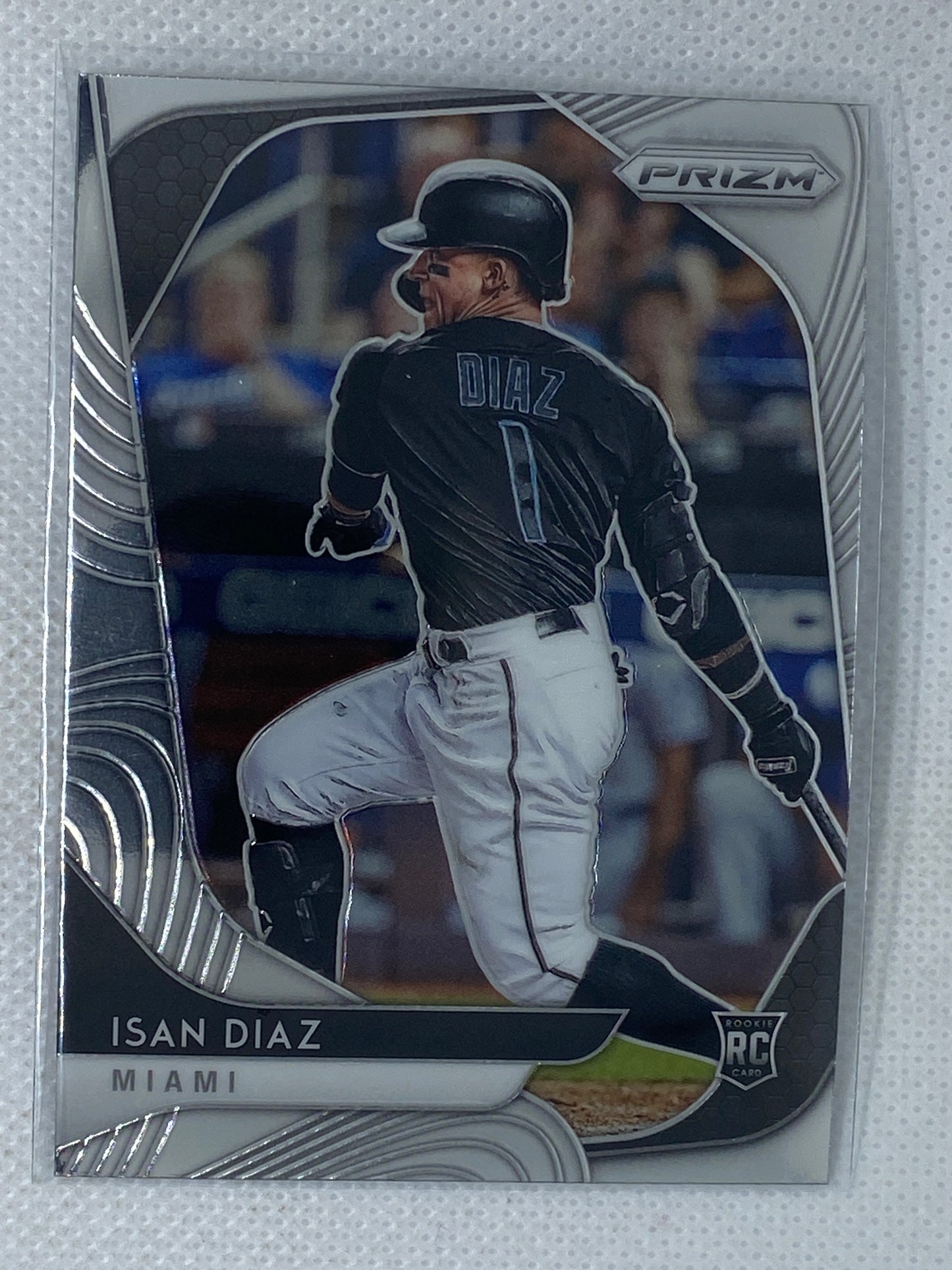 2020 Isan Diaz RC Panini Prizm Base Card #25 Miami Marlins Rookie Card