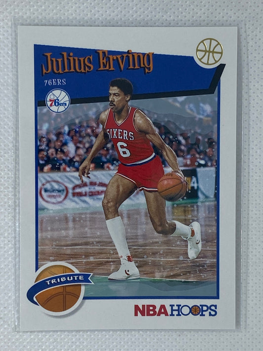 2019-20 NBA Hoops Holiday Winter Snowflakes Tribute Card Julius Erving #293 76ers