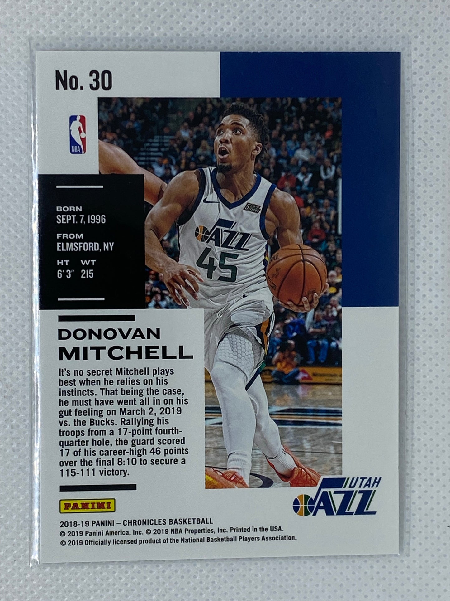 2018-19 Panini Chronicles Purple Donovan Mitchell #30 SSP