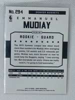 2015-16 NBA Hoops Emmanuel Mudiay RC #294 Denver Nuggets Rookie